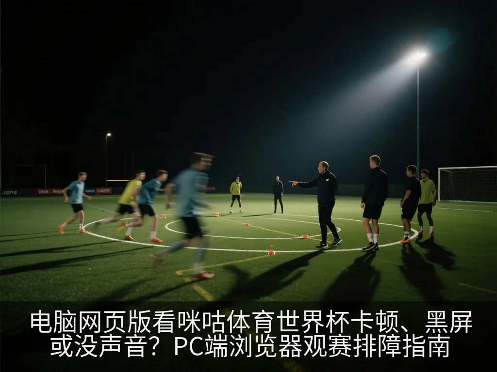 电脑网页版看咪咕体育世界杯卡顿、黑屏或没声音？PC端浏览器观赛排障指南